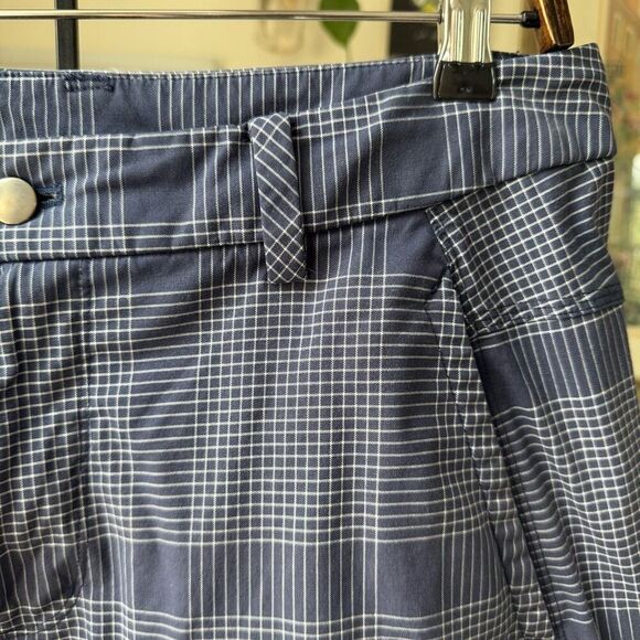 Rare Lululemon Blue Plaid Zip Fly Shorts 34 10.25” Inseam - Picture 2 of 8